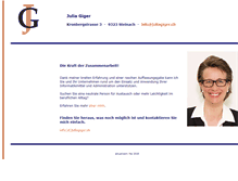 Tablet Screenshot of juliagiger.ch